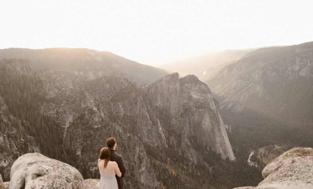 MARIE+EVAN'S ADVENTUROUS YOSEMITE NATIONAL PARK VOWS RENEWAL | SUNSET WEDDING CEREMONY AT TAFT POINT | DESTINATION ELOPEMENT PHOTOGRAPHER