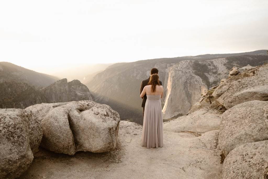 MARIE+EVAN'S ADVENTUROUS YOSEMITE NATIONAL PARK VOWS RENEWAL | SUNSET WEDDING CEREMONY AT TAFT POINT | DESTINATION ELOPEMENT PHOTOGRAPHER