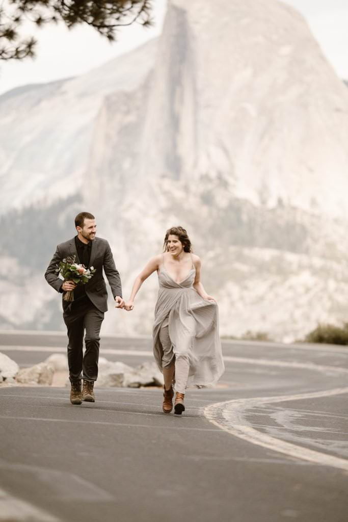 MARIE+EVAN'S ADVENTUROUS YOSEMITE NATIONAL PARK VOWS RENEWAL | SUNSET WEDDING CEREMONY AT TAFT POINT | DESTINATION ELOPEMENT PHOTOGRAPHER