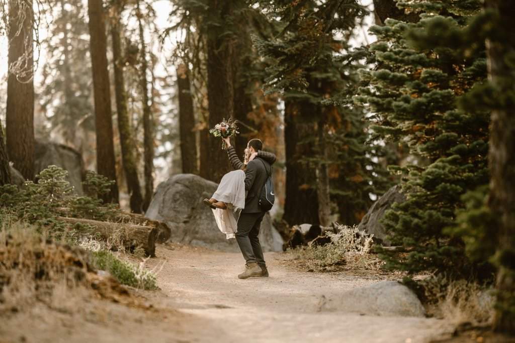 MARIE+EVAN'S ADVENTUROUS YOSEMITE NATIONAL PARK VOWS RENEWAL | SUNSET WEDDING CEREMONY AT TAFT POINT | DESTINATION ELOPEMENT PHOTOGRAPHER