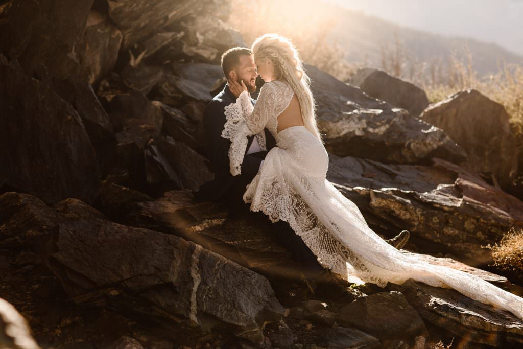 Romantic portrait surrounded by Colorado's alpine wilderness