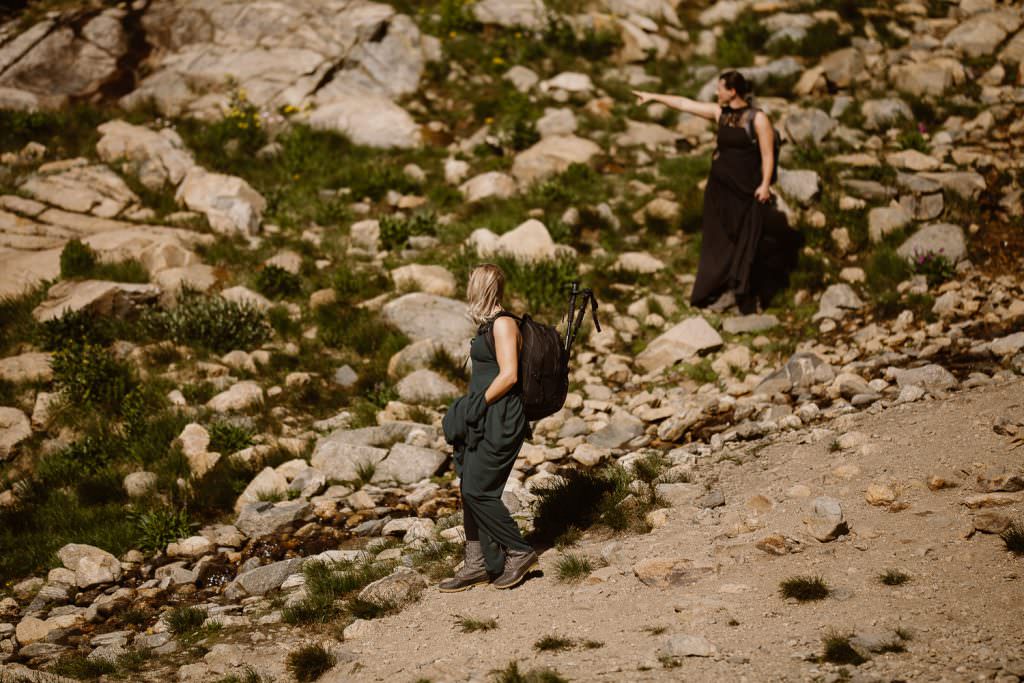 Snow is still present in Colorado Mountains even though there is still summer, Same Sex Love Photographer