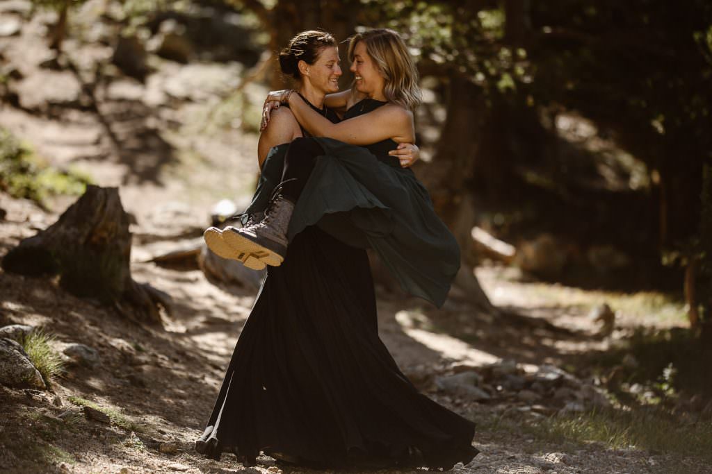 LGBTQ Same-Sex Couple Colorado Adventure Engagement | Same Sex Friendly Adventure Engagement Photographer | Same Sex Love Photographer | Alpine Lesbian Adventure