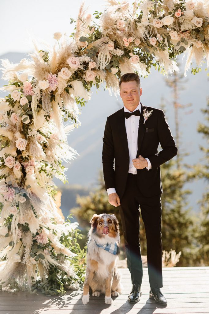 Groom portrait during an Aspen Colorado wedding