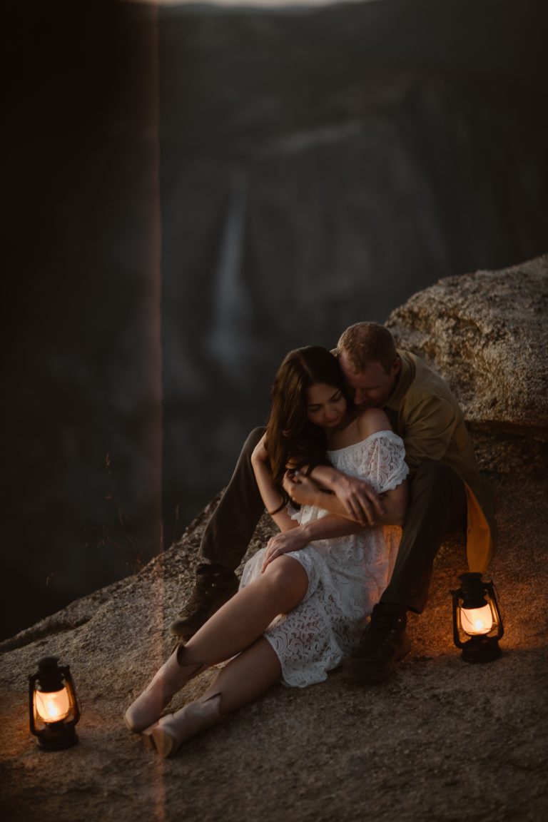 This Taft Point Adventure Engagement at Yosemite National Park Was Full of Sunkissed Flares