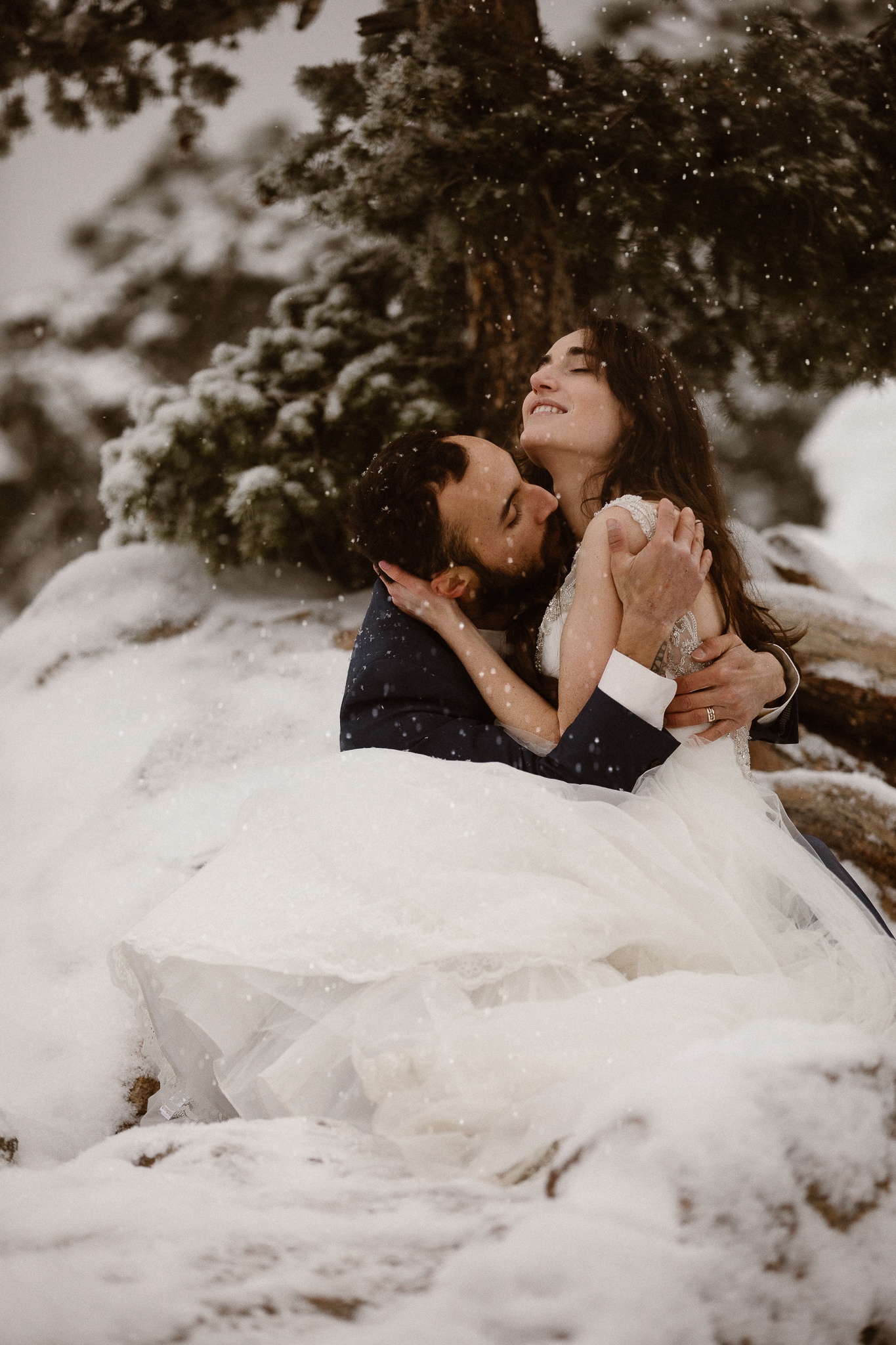 Winter Wonderland Adventure Elopement in Colorado, Rocky Mountains, Justyna E Butler, Colorado Elopement Photographer