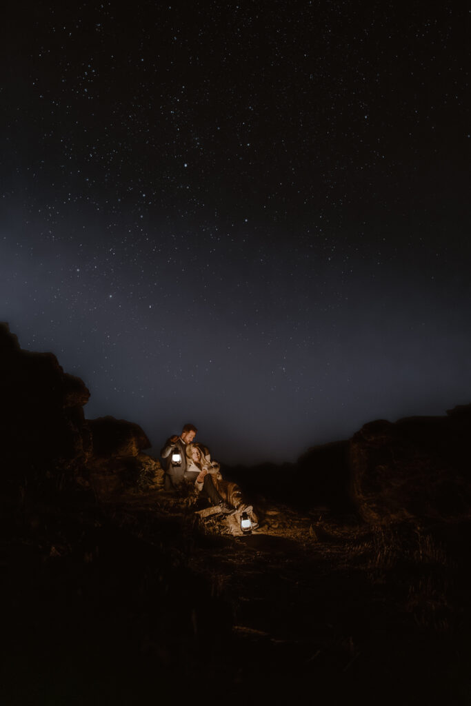 STARGAZING, ADVENTURE UNDER THE NEW MOON, AMONG STARS, AT DUSK COLORADO ELOPEMENT PHOTOGRAPHER, JUSTYNA E BUTLER
